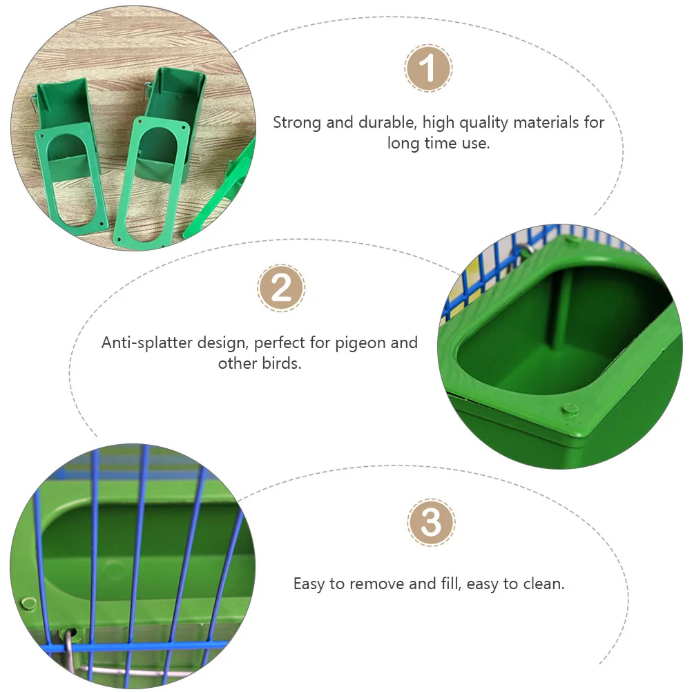 

12Pcs Bird Feeding Bowl Anti-Splash Design Strong Pigeon Feeder for Cage Pets Disassemble Birds Supply Accessory