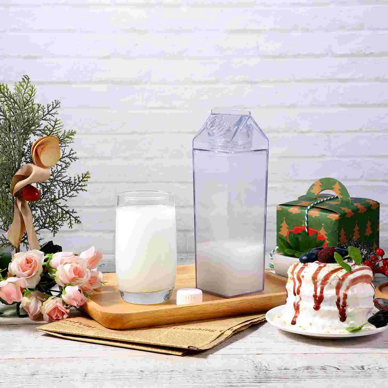 Aesthetic Water Bottles Milk Termose Empty Transparent Plastic Beverages 500ml Drink Storage Juice Container Carton