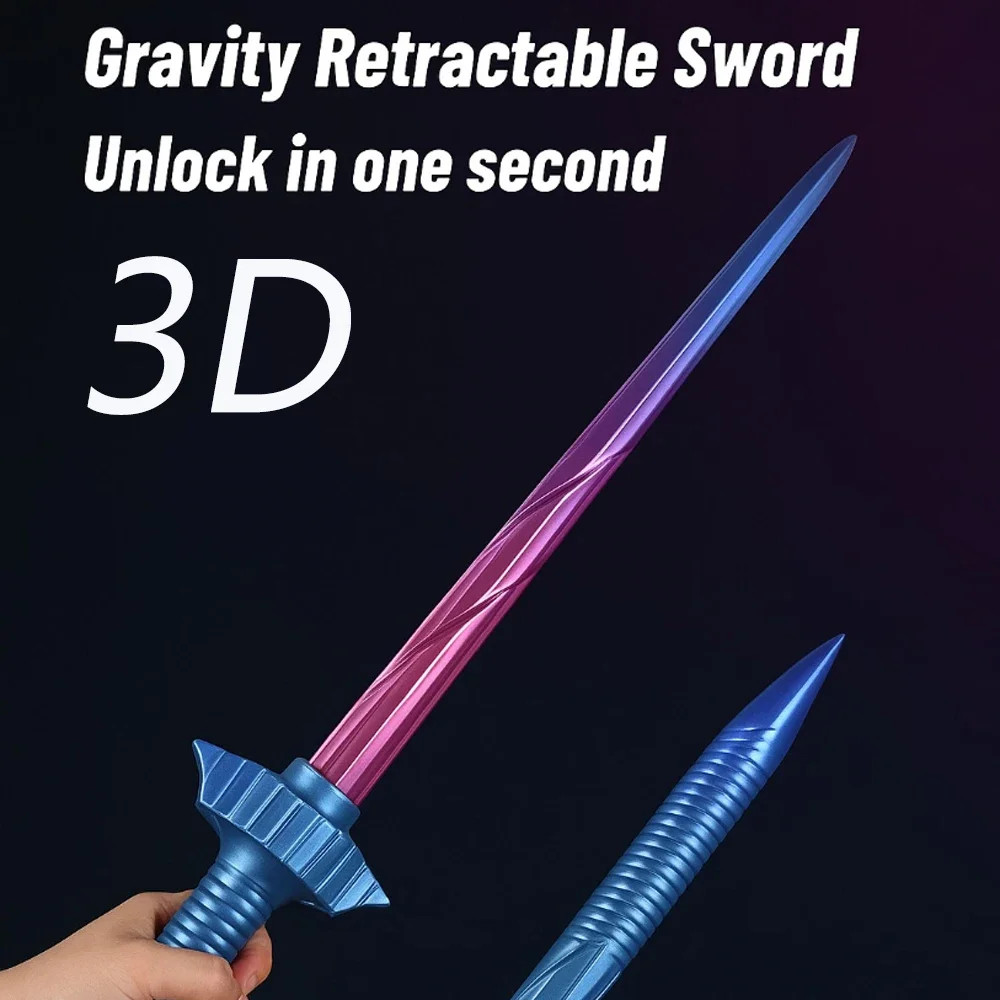 

3D гравитационный телескопический спиральный меч – игрушка для снятия стресса с самурайским мечом, реквизит для косплея, подарок на день рождения, западная катана, аниме-меч