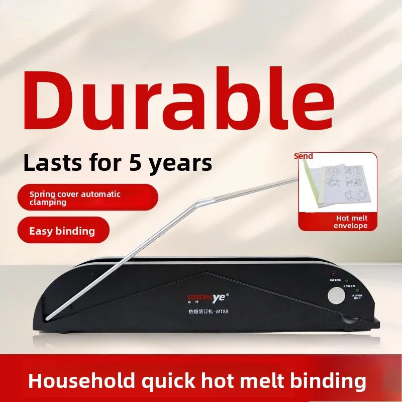 Thermal Hot Melt Binding Machine Electric Book Binder for Financial Invoice Certificate Bid Document Folder