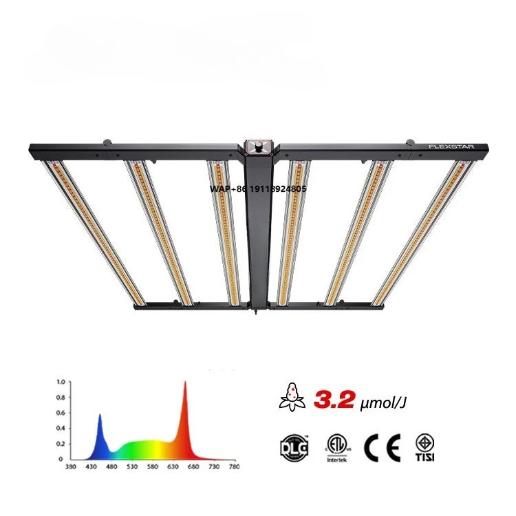 Redline 3.2Umol/J 645W 4X4Ft Daisy-Chain Ip66 Rated Daimmable Full Spectrum Led Grow Light with Fully Sealed Lens