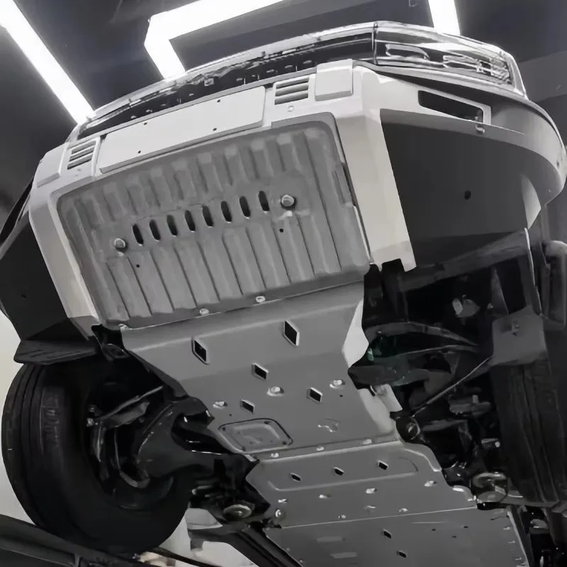 New High Quality Steel Front Radiator Guard & Lower Chassis Guard Plate for Leopard 5, Engine Battery Motor Protection