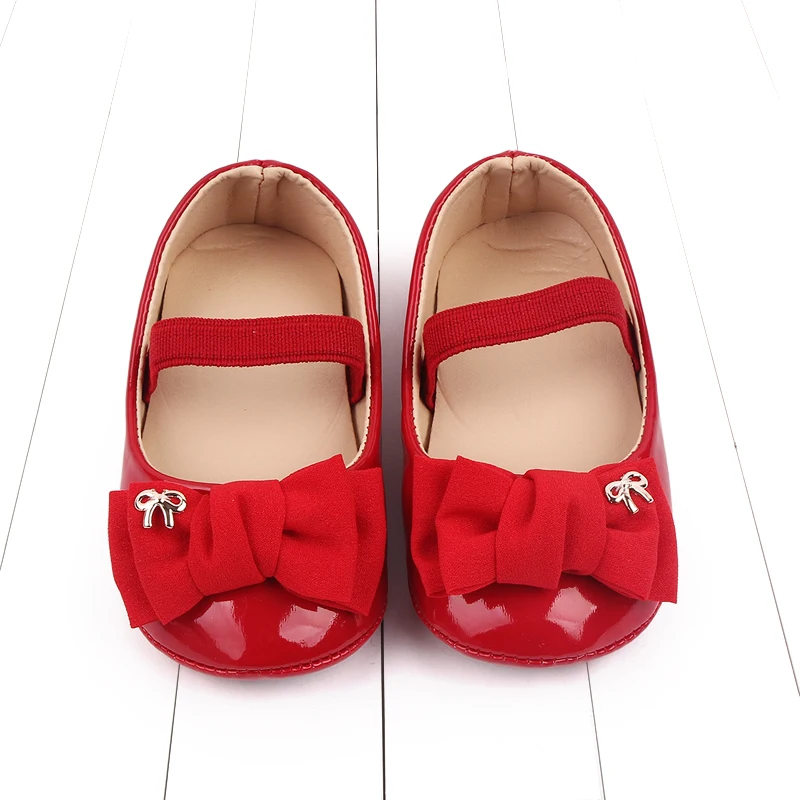 Baby Girl Shoes Cute Bowknot Toe-covered Soft PU Mary Jane Shoes Anti-slip Sole Spring Summer Sandal for 0-6-12m Baby Girl 2023