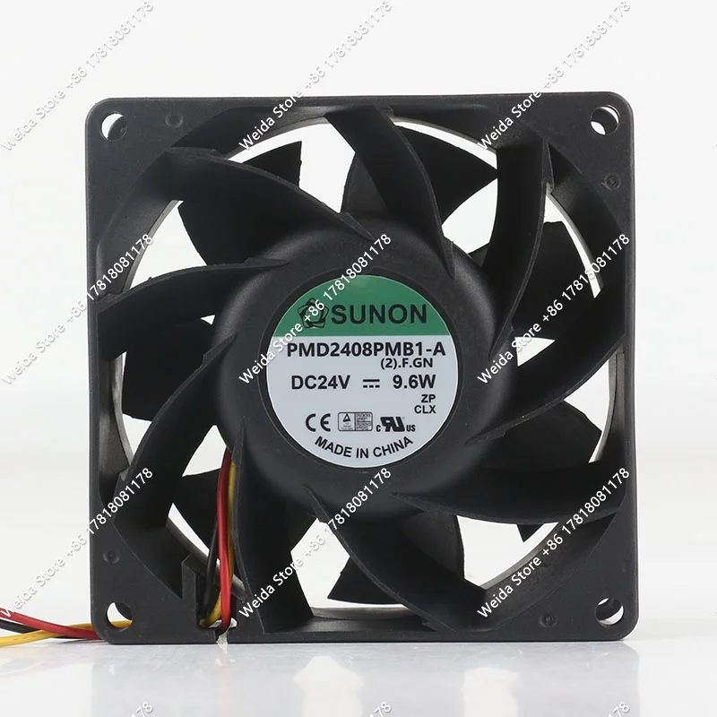 SUNON's newly developed PMD2408PMB1-A 2.F.GN DC24V 9.6W variable frequency fan for the equipment.`