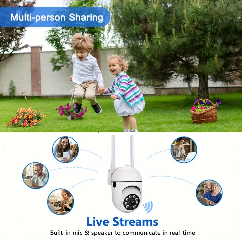 1080P كاميرا الأمن كاميرا واي فاي في الهواء الطلق PTZ سرعة كاميرا IP لاسلكية CCTV الصوت شبكة مراقبة ليلة كاميرا ملونة