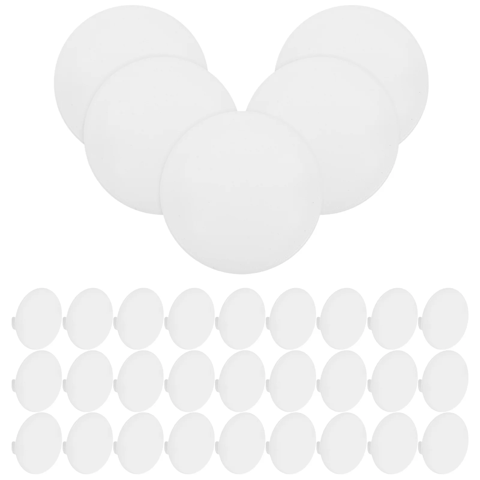

50pcs Furniture Hole Cover Caps Round Plastic Plugs For Cabinet Wardrobe Desk Chair Cupboard Black Pp Material Easy