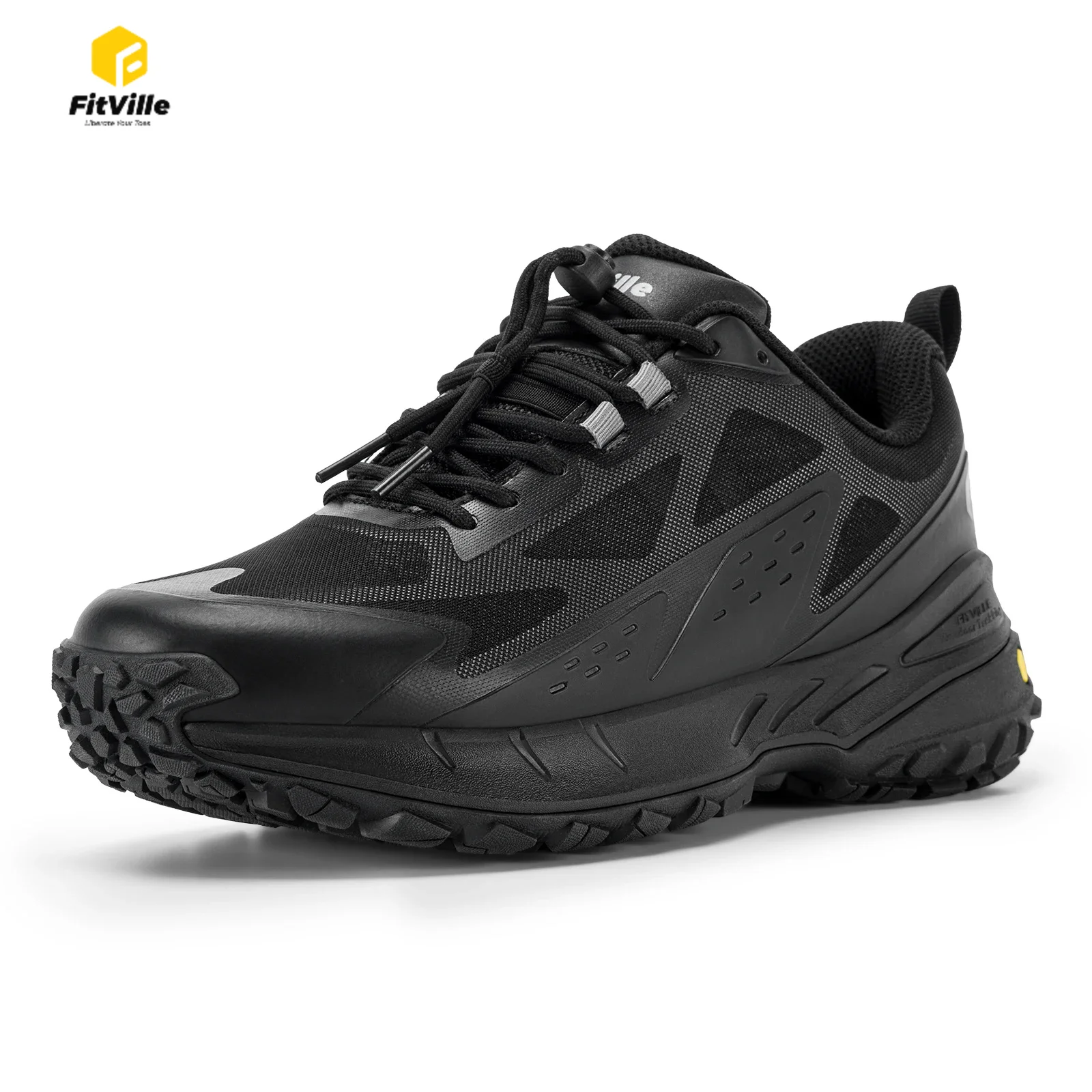 FitVille Wide Width Men'S Sneakers Non-Slip Trekking Hiking Walking Shoes Comfortable For Outdoor Shoe With Arch Support