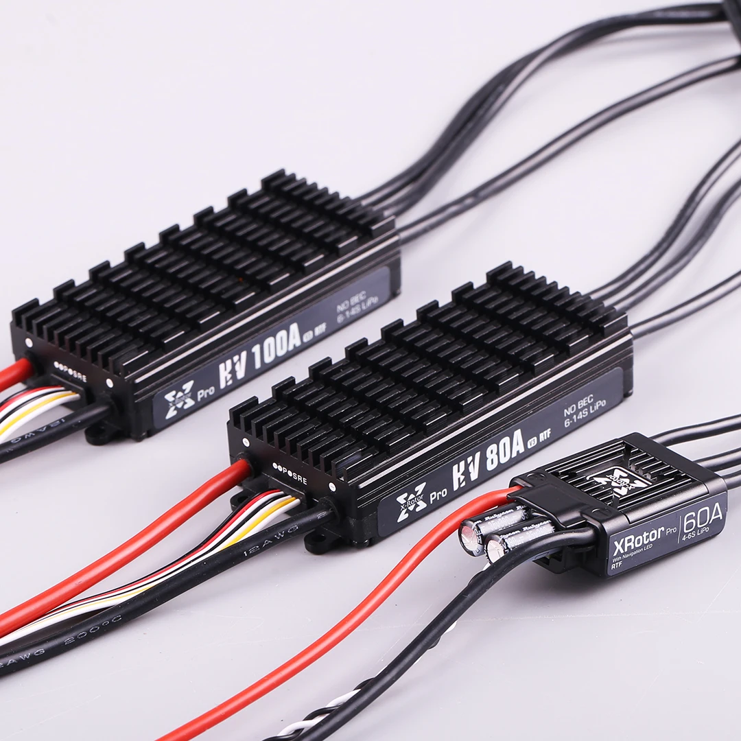 

Original Hobbywing XRotor 60A Low V Pro 80A 100A HV V3 ESC for DIY Agricultural Multirotor Drone High-voltage Version of ESC