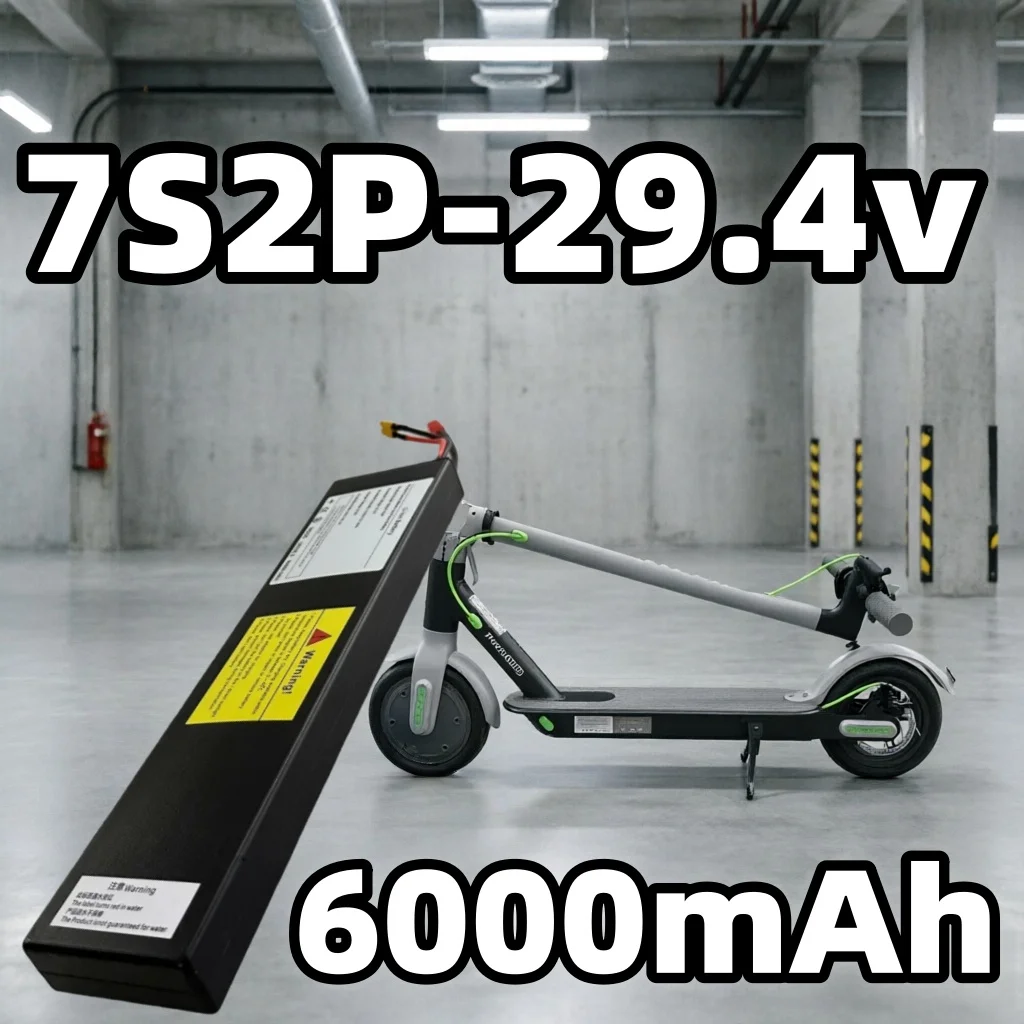 

25.2V Rechargeable 7S2P 6000mAh Electric Scooter Battery 18650 Li-ion Battery Pack 151.2Wh Built in BMS Safe and durable
