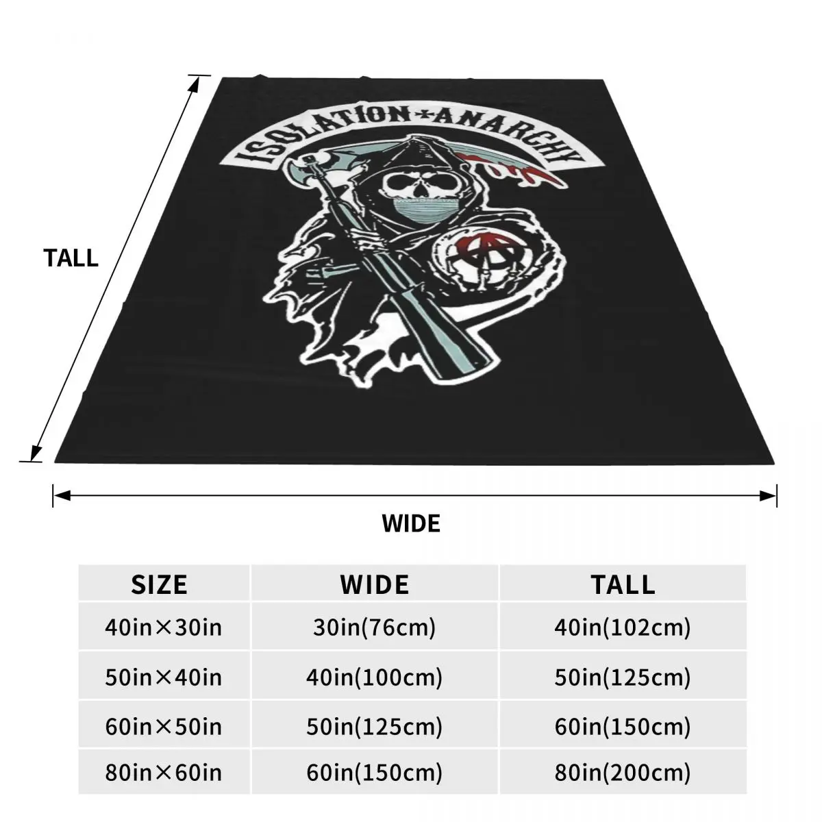 SOA Sons Of Anarchy Blankets Flannel Sofa Throw Blanket Lightweight for Home Bedroom Throws Bedspread Quilt