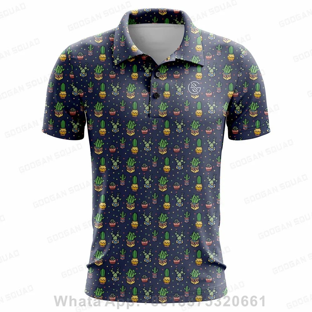 Googan Squad Summer Men Polo Shirt Casual Fashion Short Sleeve Quick Dry Fishing Golf T-shirt Tops Clothing Plus Size view 3
