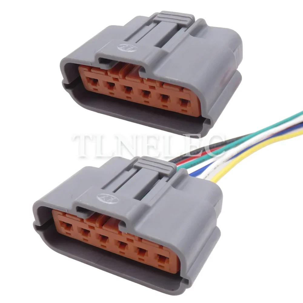 6 Pin Way Auto Accelerator Pedal Wiring Cable Socket With Wires Car Electric Ignition Sealed Connector 6195-0035 For Nissan