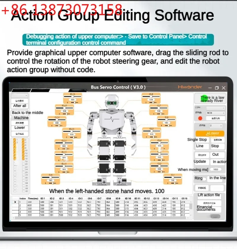 17 Dof Humanoid Robot Supports AI Vision Voice Interaction Singing Educational Programming DIY Kit For Arduino or Scratch Python
