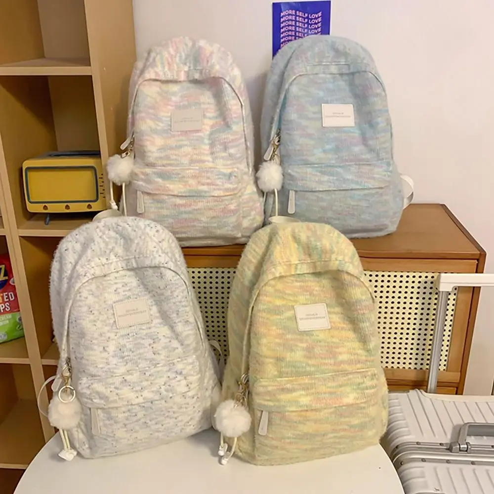 حقيبة ظهر مدرسية بألوان لطيفة ، سعة كبيرة ، حقيبة طالب ، حقيبة كتف تناسب جميع الألوان للفتيات ، ملحقات خارجية