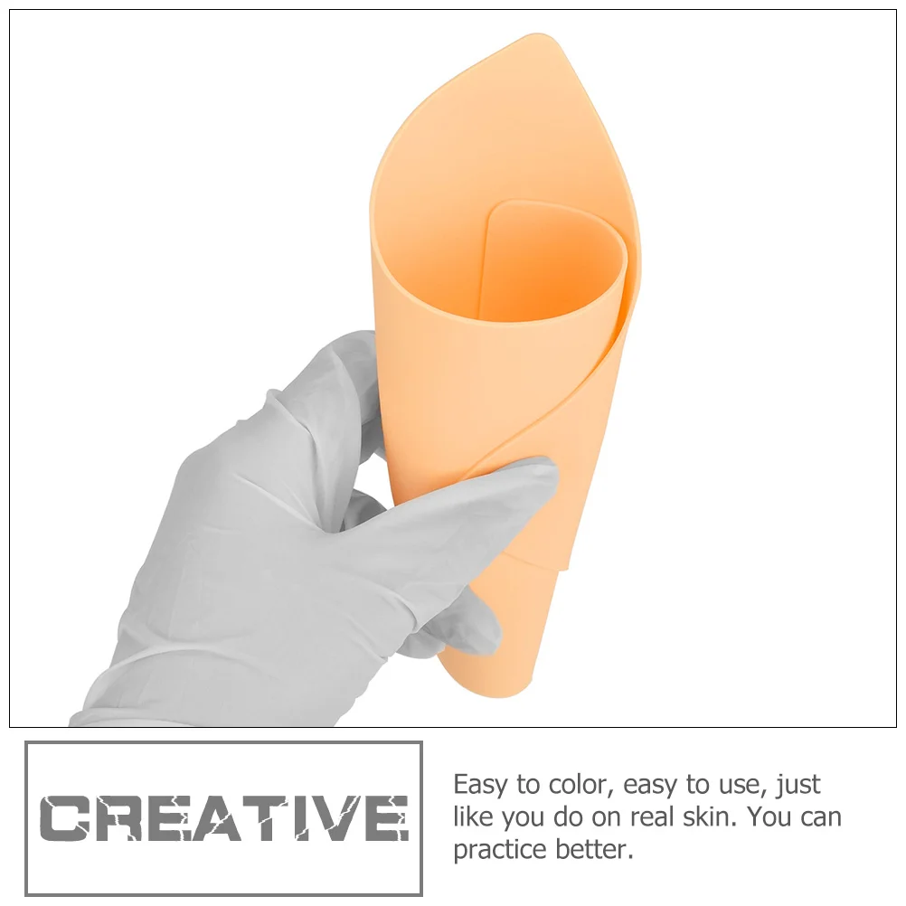 

Double-Sided 1mm Thick Silicone Tattoo Practice Skin Reusable Makeup Practice Face Board Microblading Skin Tool