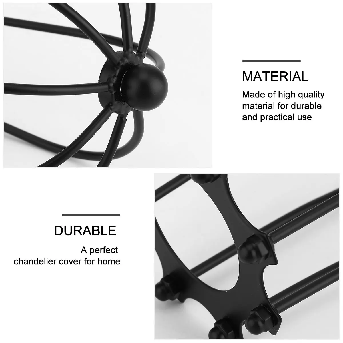 

Retro Chandelier Cover Hollow Iron Wire Lampshade For American Style Home Decor Black Light Cover Party Ornament Bar Decoration