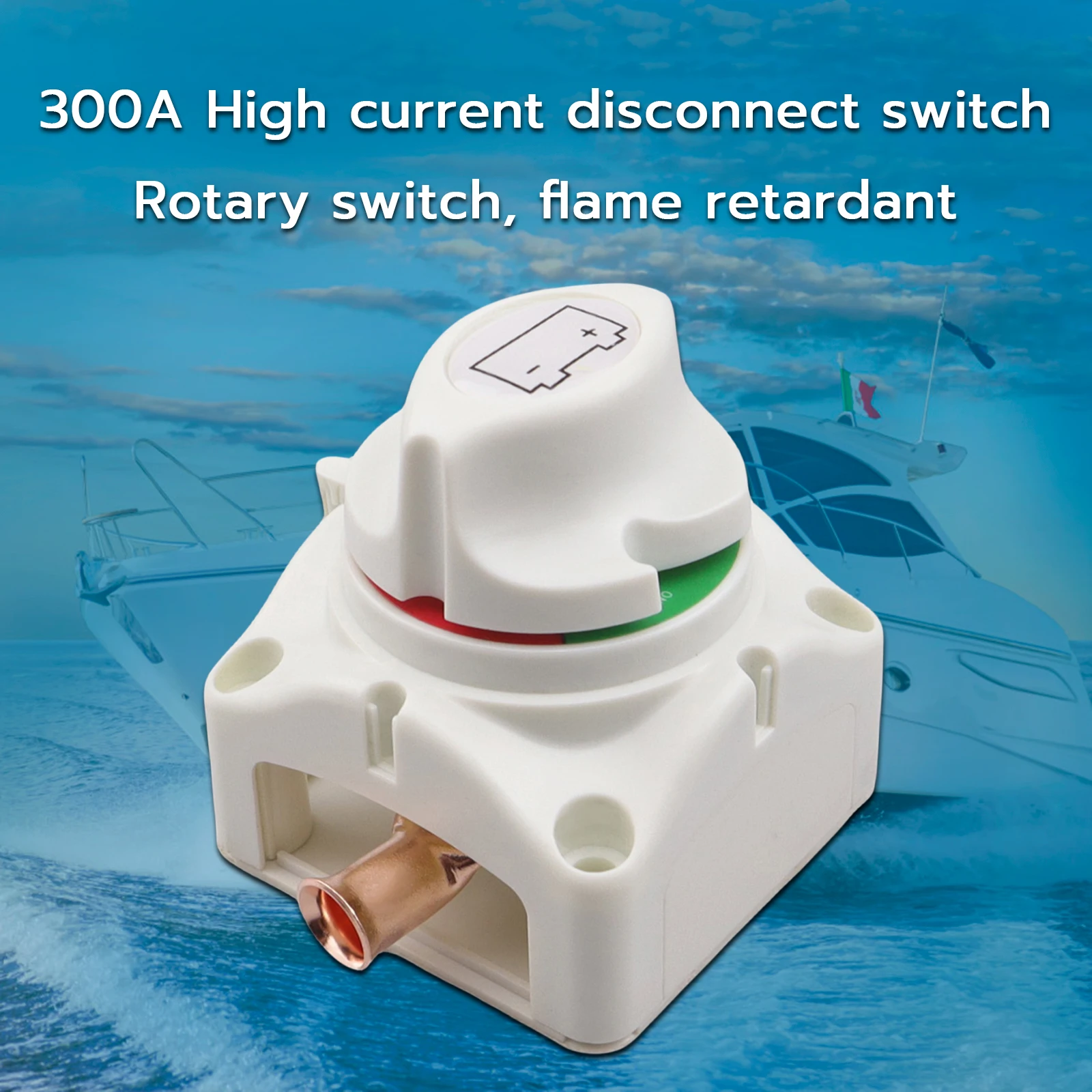 DC50V 275A Car RV Boat Marine Battery Selector Isolator Disconnect Switch High Current Rotary Switch