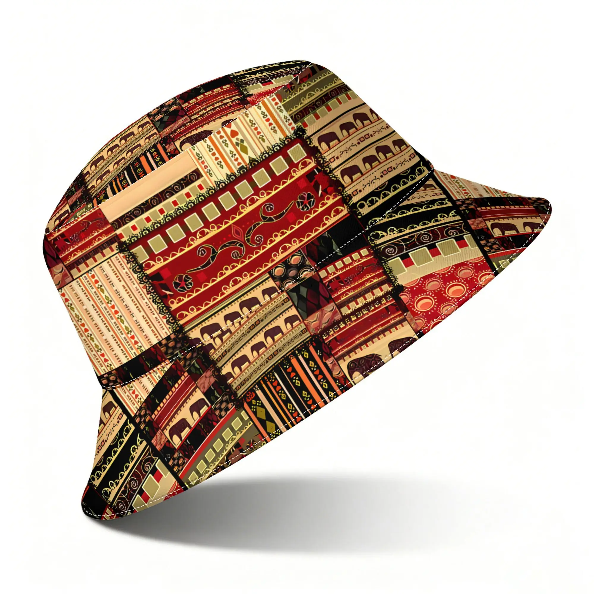African Black Month Stripes Tribal Abstract Style Men's Novelty Bucket Hat All-Season Stylish Fun Support Hat, Printed Sun Hat