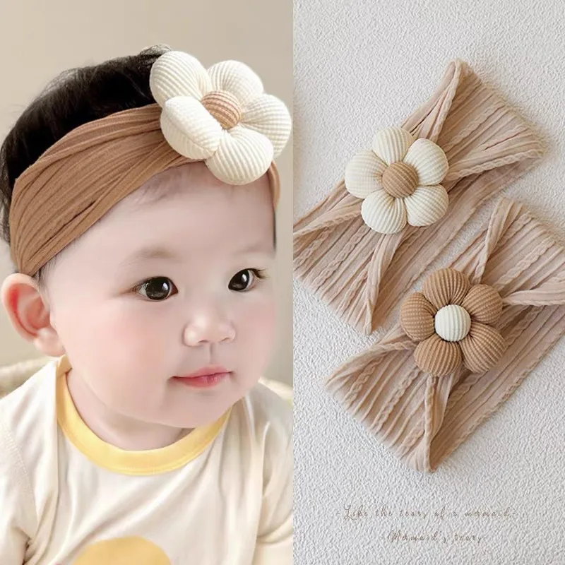 

Ins Korean Style New Baby Care Halogen Door Headband Foreign Style Flower Headgear Newborn Baby Hair Cover Hat