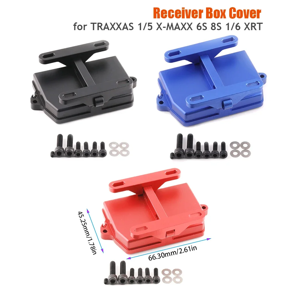 

Aluminum Alloy Receiver Box Cover With Adjustment Bracket for Monster Truck TRAXXAS 1/5 X-MAXX 6S 8S 1/6 XRT Upgrade Parts