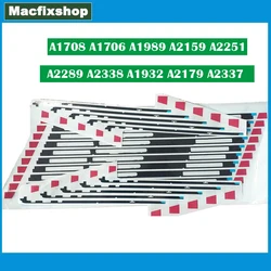 Juego de pegatinas adhesivas para pantalla LCD, cinta adhesiva de eliminación para MacBook A1932, A2179, A1706, A1708, A1989, A2159, A2251, A2289, A2338, A2337, 5 unidades