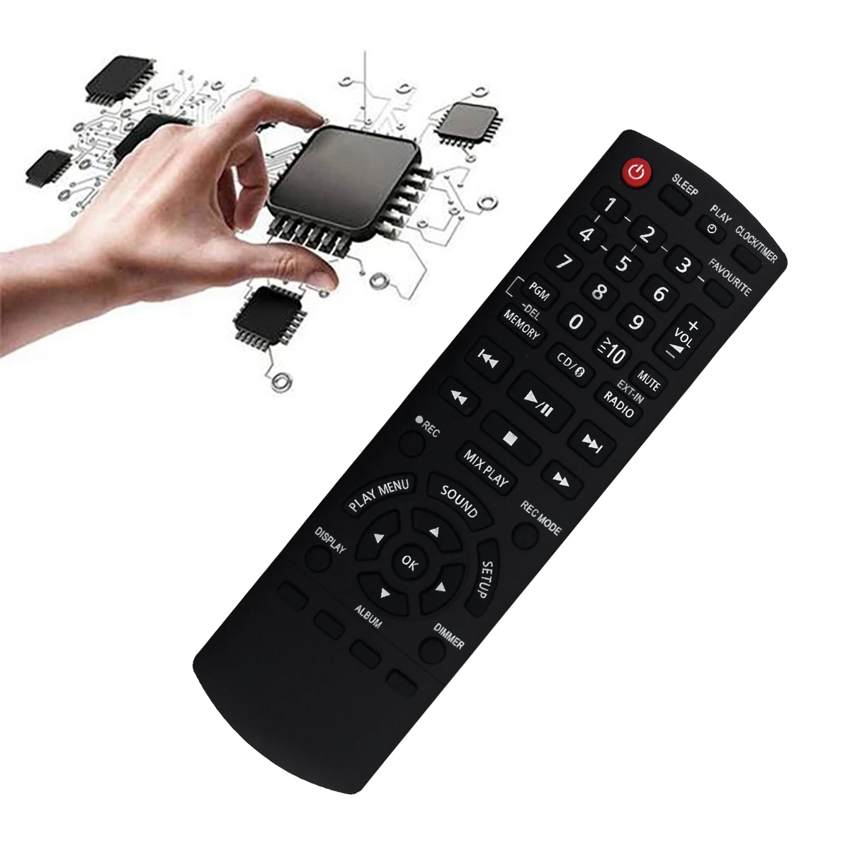 Replace N2QAYB001102 Remote Control for Panasonic SC-PMX800 Watt Shelf Audio System