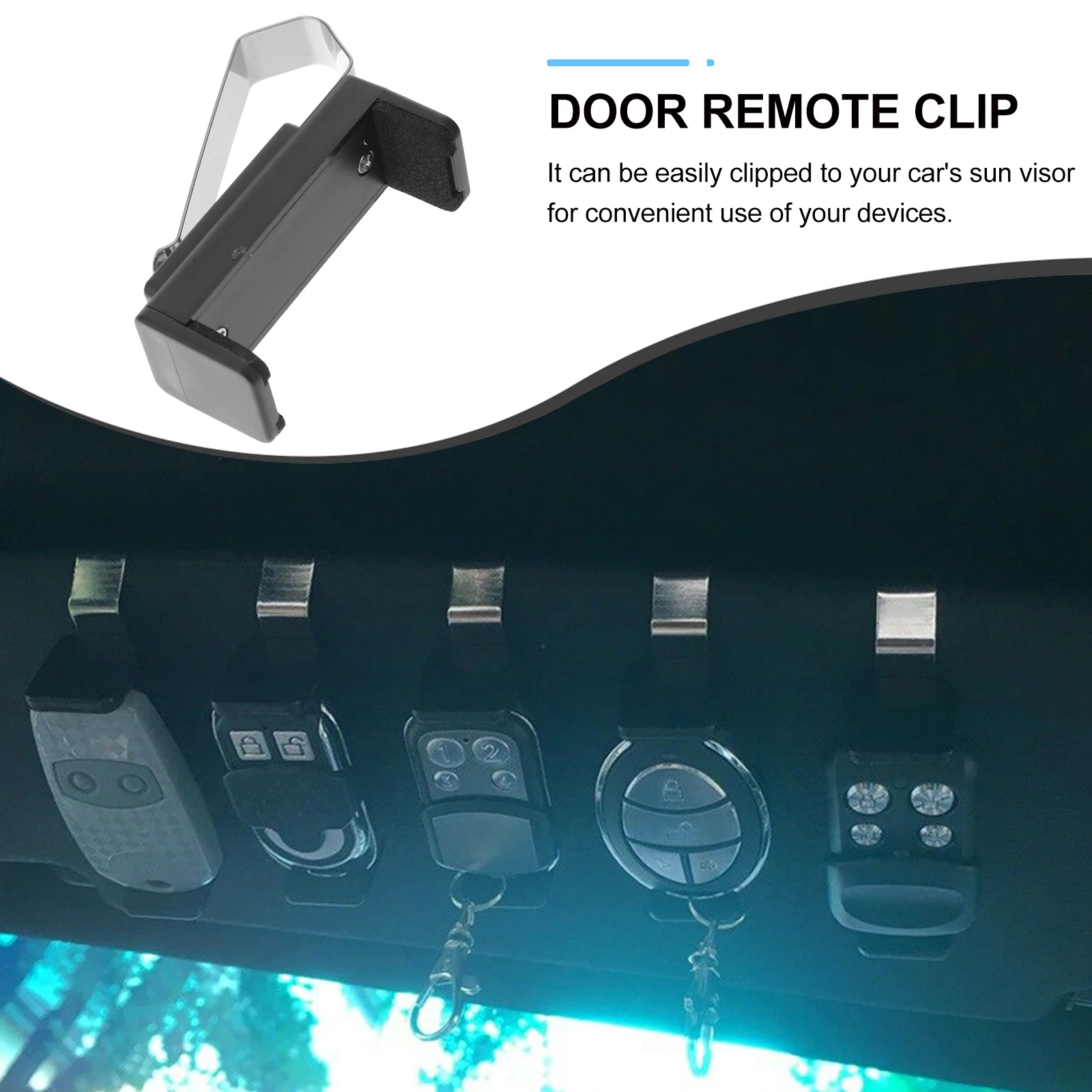 

Visor Clip for Remote Control Garage Door Opener Compatible Most Remotes Durable Travel Efficient Design