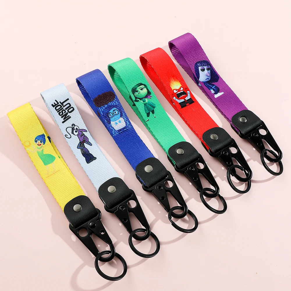 Disney Inside Out 2 ID Card Holder Neck Strap Pendant Cool Boys Girl Door Badge Holder Lanyards Keychain Students Card Hang Rope