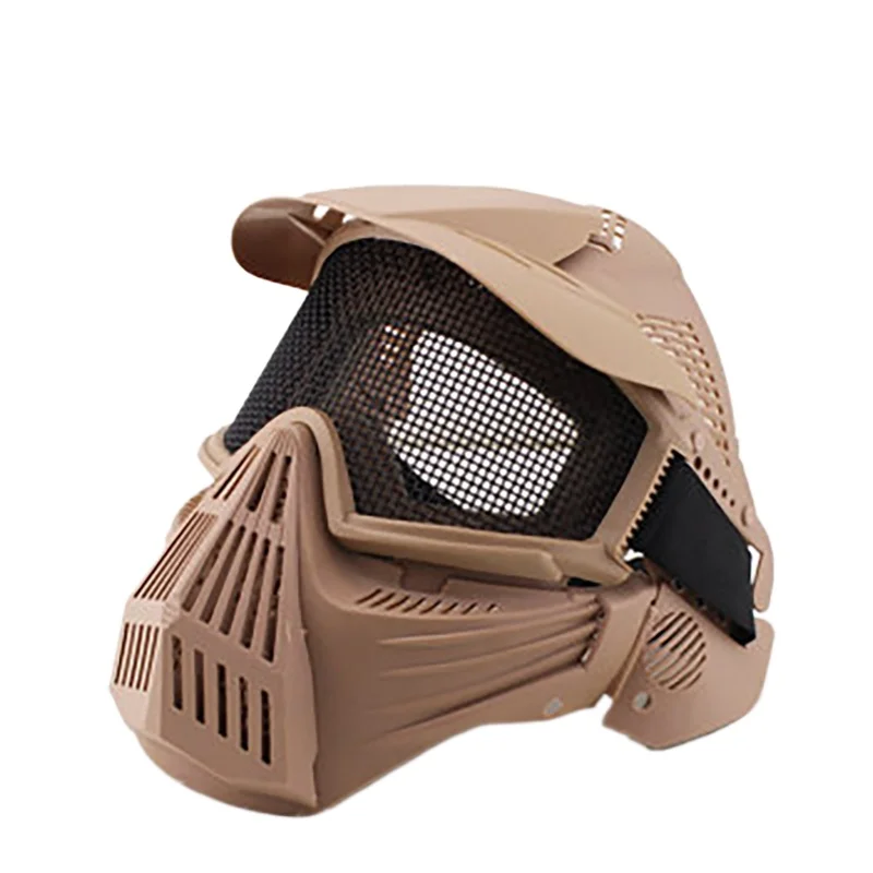 ZXYHFE Tactical Full Face Steel Mesh Mask Safety CS Wargame Protective Outdoor Airsoft Equipment Shooting Paintball Accesories