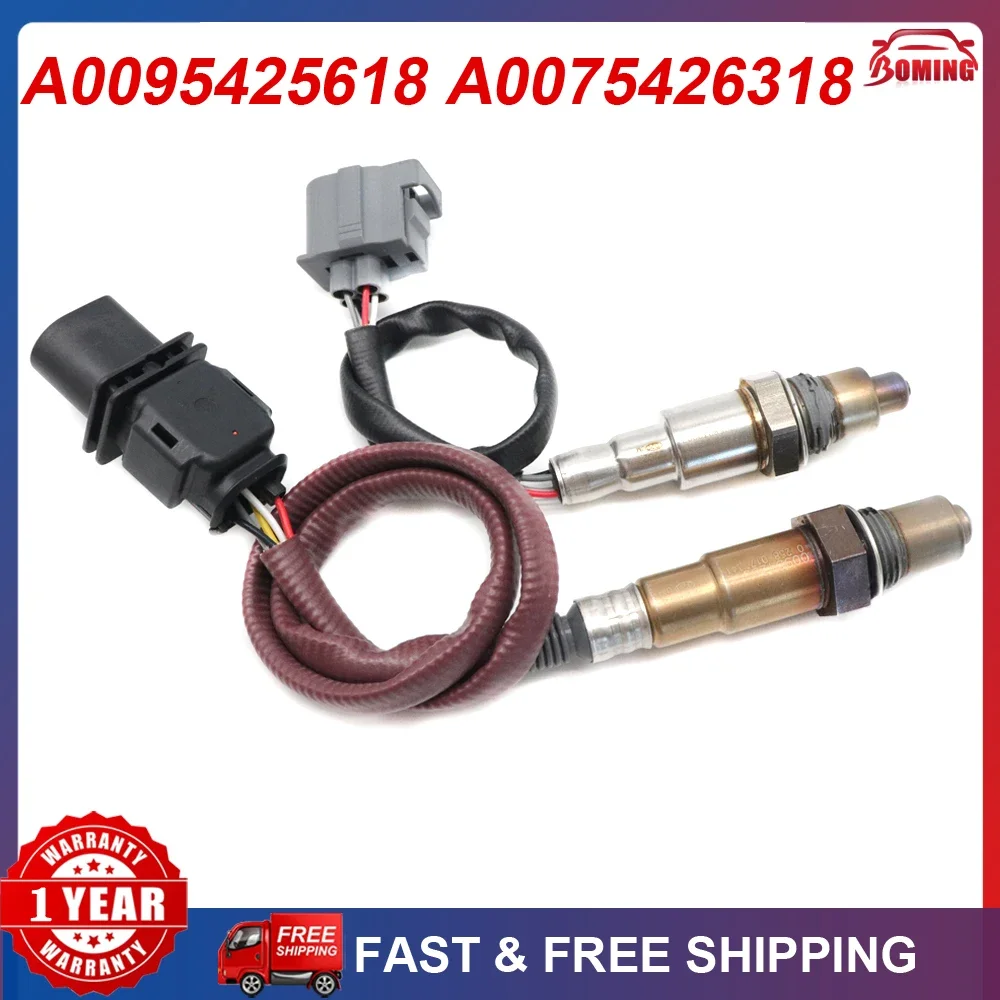 2x New Up&Downstream O2 Oxygen Lambda Sensor A0095425618 A0075426318 For Mercedes CLA45 AMG 2014-2019 0258017341 0258017342