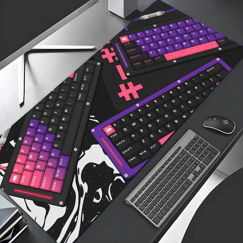 

Artistic Mechanical Keyboard Pattern Mouse Mats Large Gaming Mat Mousepad Switch PC Computer Laptop Office Table Desk Pad