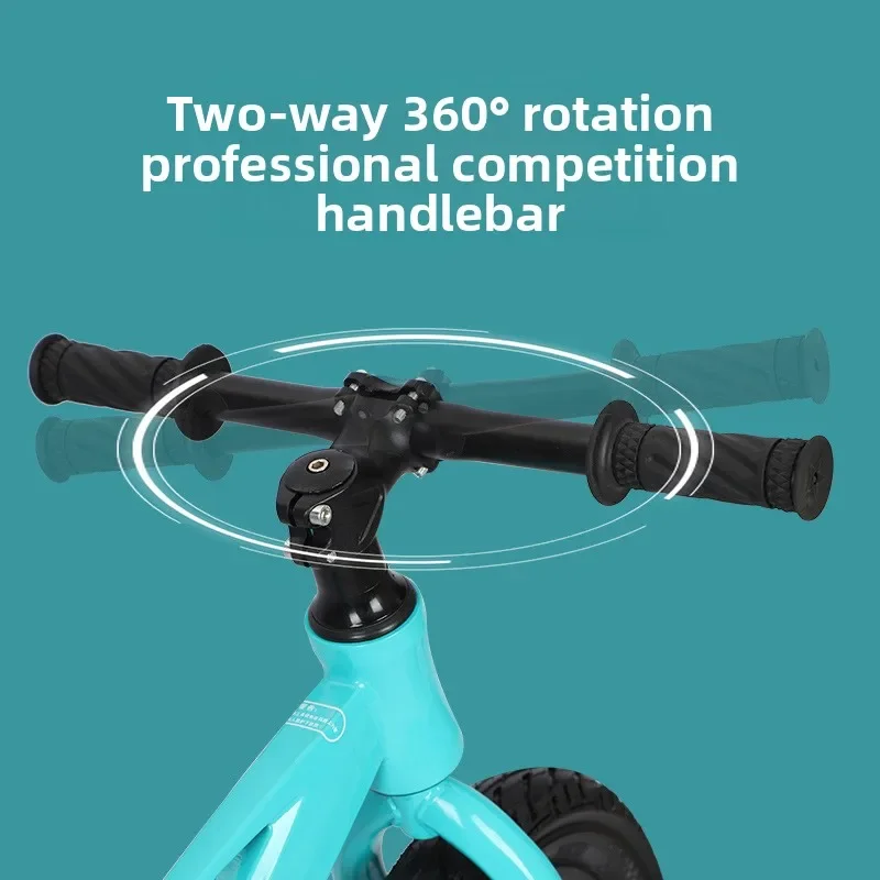 Kids Magnesium Alloy Glide Sliding Balance Bike, 12 Inch & 14 Inch Toddler Bike Without Pedals, Lightweight No-Pedal Toy for