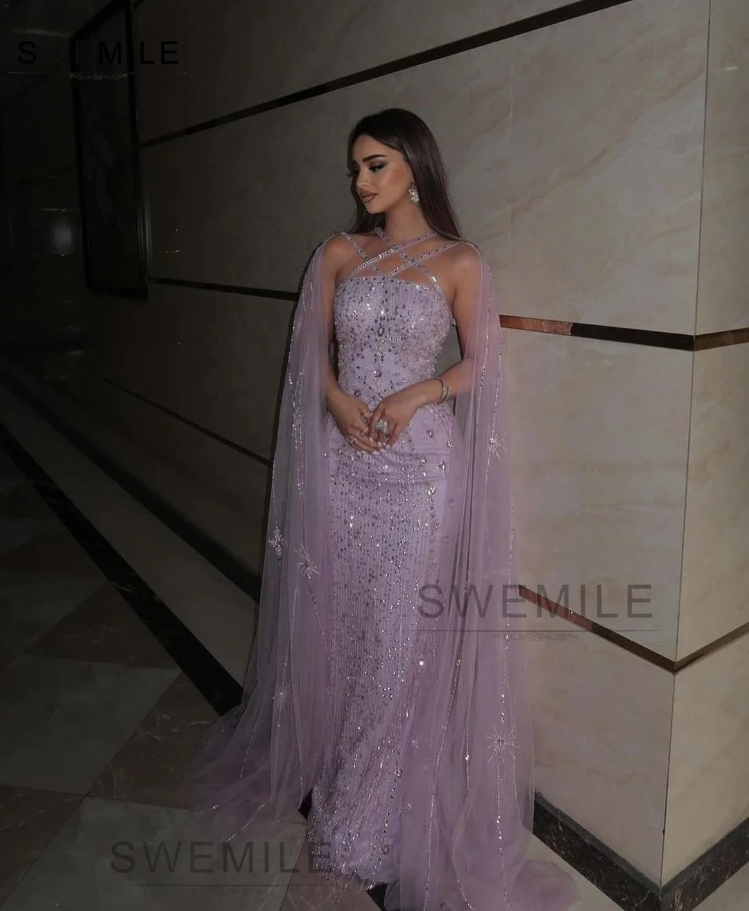 Column Square Neckline Hollow Out Dubai Luxury Evening Dres Wedding Dress 2024 Bride Long Dresses Elegant And Beautiful Dresses