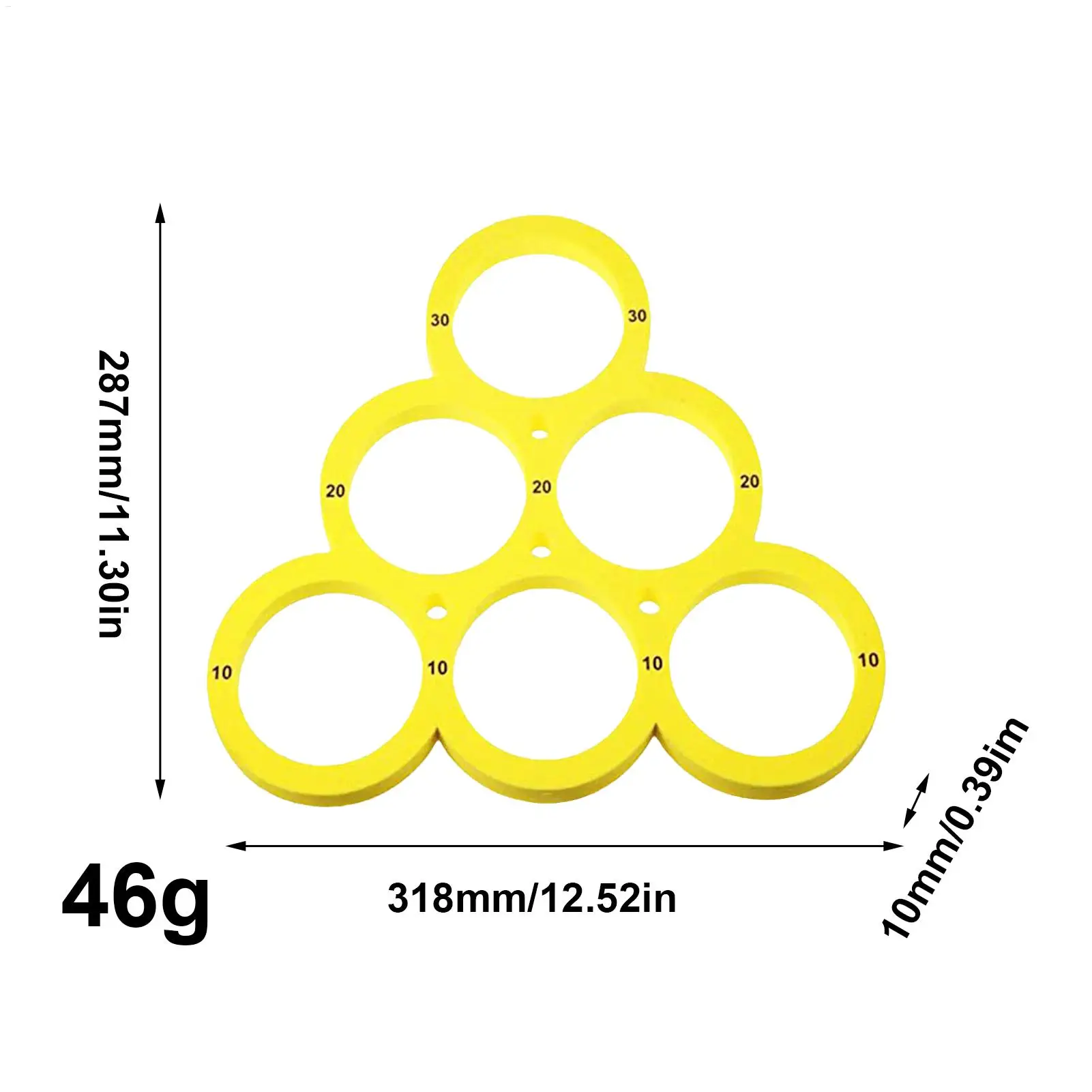 Juego de piscina flotante para deportes acuáticos, juguete divertido con 10 bolas de arcoíris, juego de lanzamiento, deportes acuáticos, círculos de lanzamiento EVA, 1 Juego