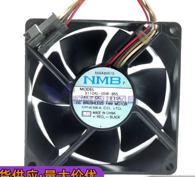 

Ltsf For NMB 3110KL-05W-B55 DC 24V 0.15A 80x80x25mm 4-Wire Server Cooling Fan8cm