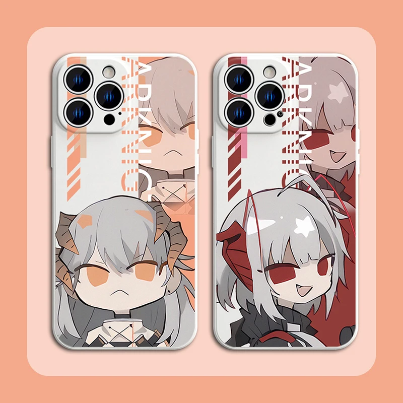 Anime Arknights Case For Samsung Galaxy S23 S22 Ultra S21 S20 FE S10 Plus Note 20 10 9 A32 A52S A52 A72 Liquid Silicone Cover