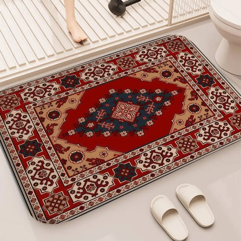 

Floor Mat Printed Large Carpets Room And Bedroom Carpets Bathroom Anti Slip Bohemian PatternDoor MATS Small Carpets