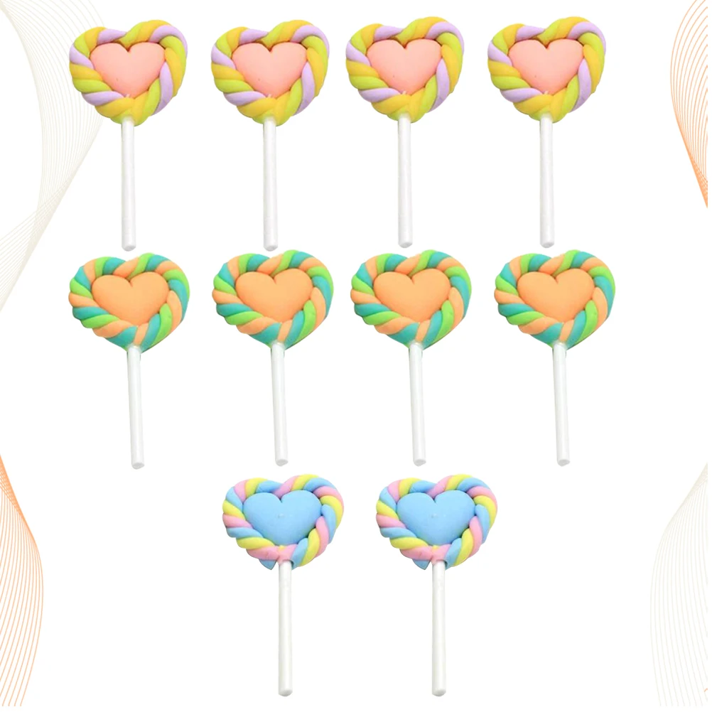 

10 PCS Simulated Marshmallow Simulation Lollipop Decoration Cute Photography Accessories Props