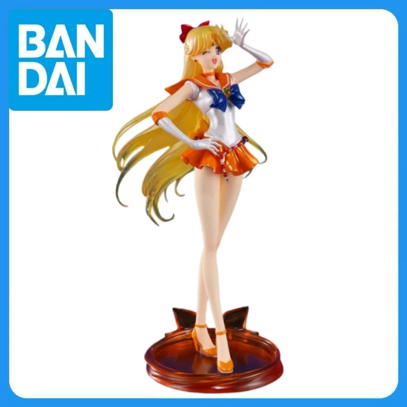 In Stock Genuine BANDAI Bishoujo Senshi Sailor Moon Crystal Sailor Venus Figuarts ZERO 1/10 Anime Figure Garage Kit Model Toys