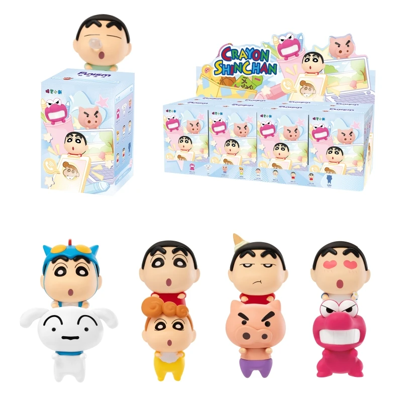 

Genuine Crayon Shin-chan Blind Box Animation Figurine Car Mobile Phone Screen Decoration Interesting Interesting Toys Gift
