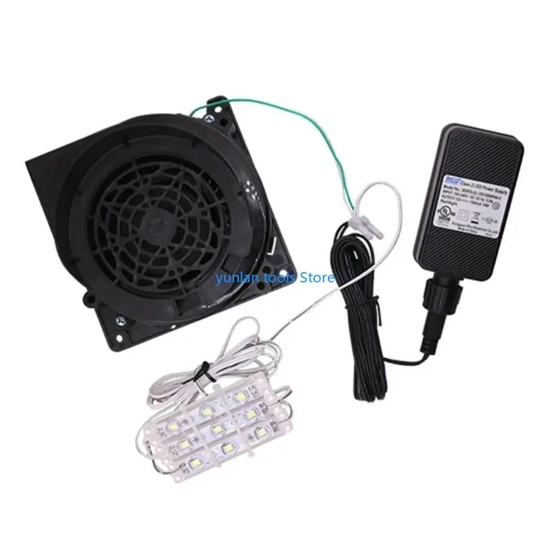 50LB 強力なインフレータブルファン送風機、クリスマスホリデーの庭の装飾用 LED 付き