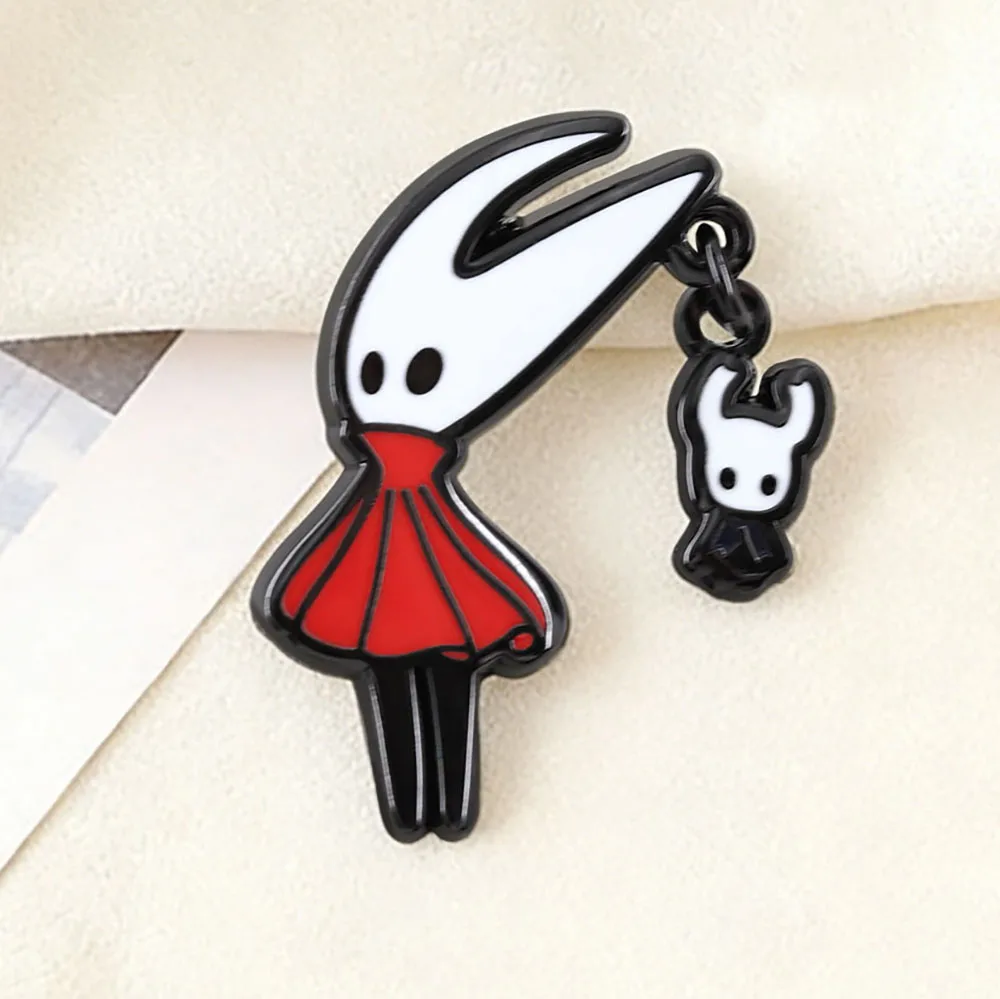Hollow Knight Enamel Pin Hornet And Knight Brooch Cute Game Character Lapel Pin Badge Backpack Hat Jewelry Accessories Fan Gift