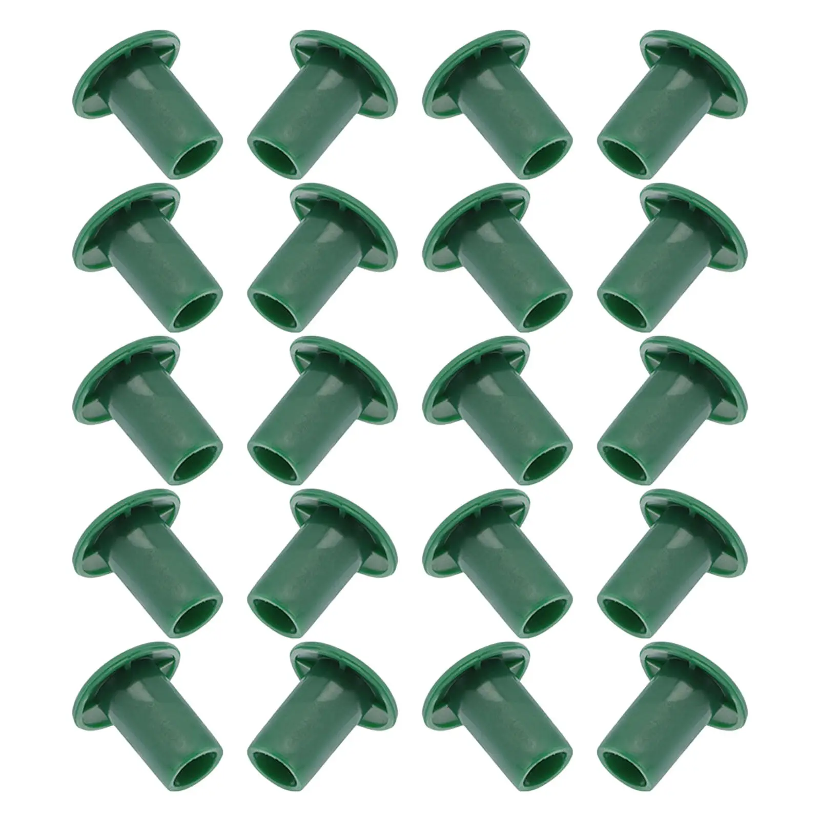 60Pcs Green Plastic Garden Bamboo Cane Caps Mushroom Toppers Protective End Covers for Plant Support Bamboo Stick Safety