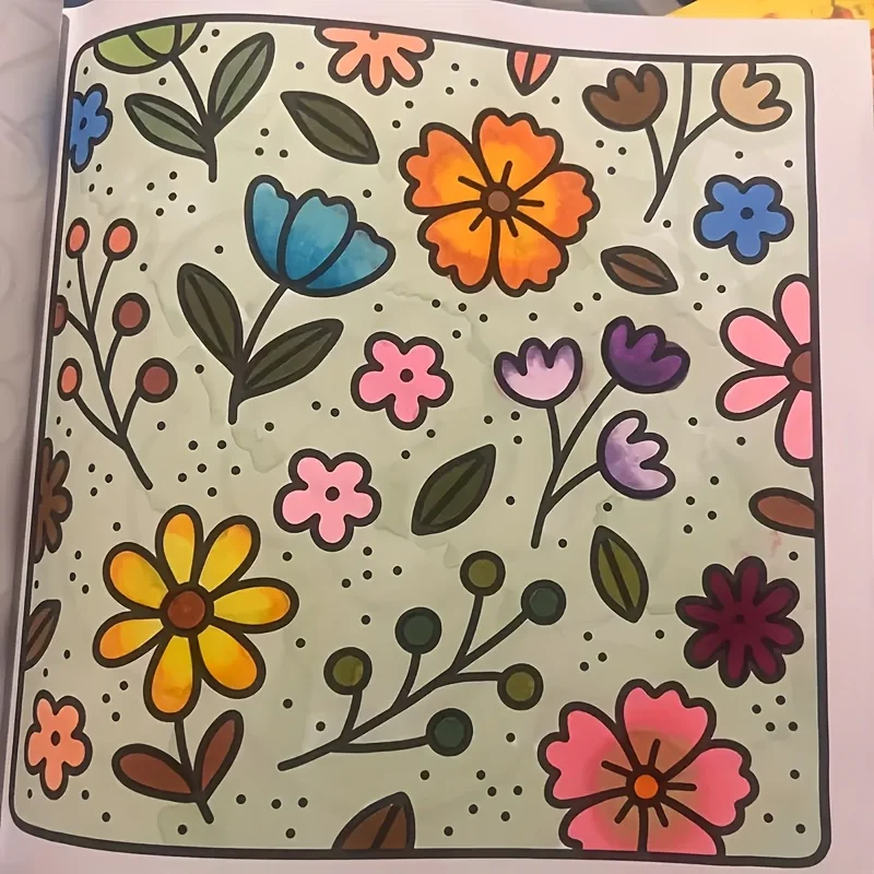 أنماط مريحة كتاب تلوين جريء وسهل للبالغين والمراهقين كتاب رسم كرتوني لطيف هدية مثالية للحفلات وأعياد الميلاد