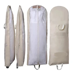 180cm Breathable Wedding Dress Garment Bags Hanging Clothes Dust Cover Storage Travel Bag Foldable Evening Gown Protective Cover