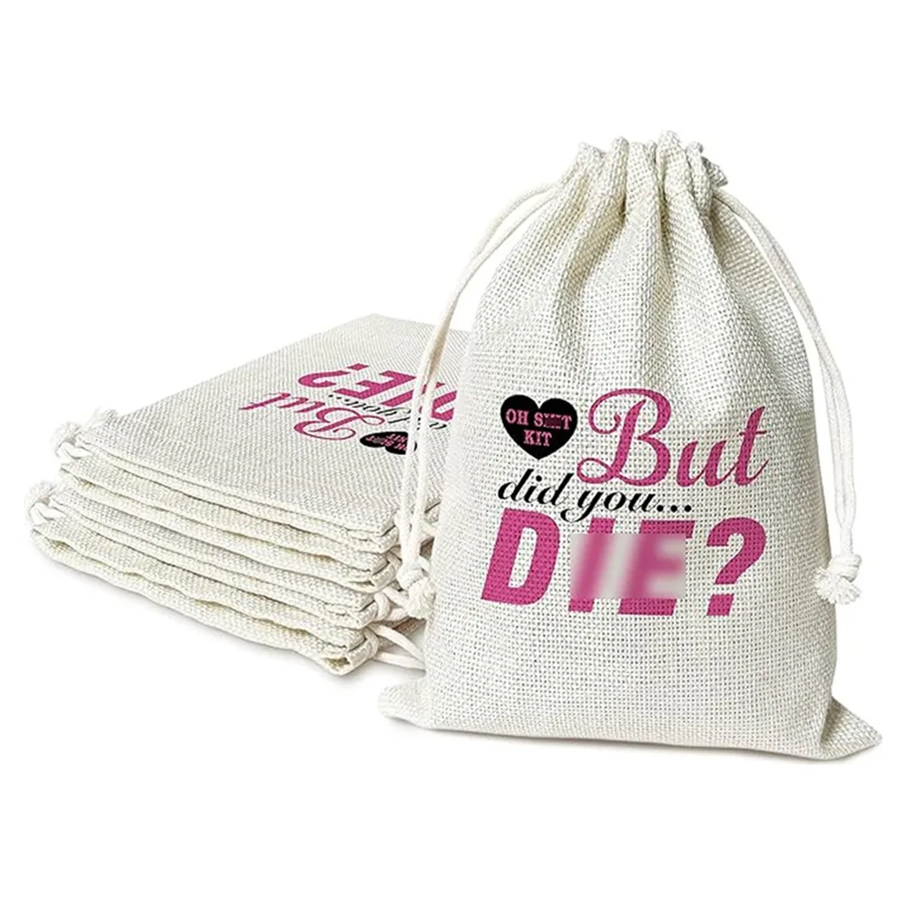 Hangover Kit Bags, But Did You Die? With Drawstring Gift Bag, for Bridal Shower, Wedding, Travel, Bachelorette Party Survival Re