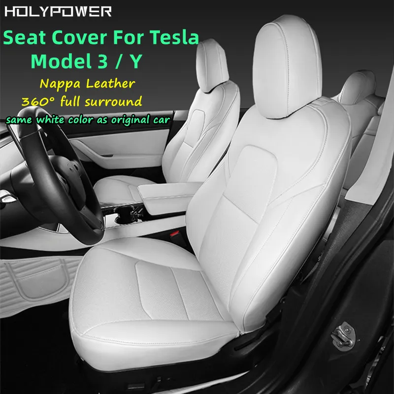 

For Tesla Model 3 Y Seat Cover Customization Nappa Leather Half Full Surround Wholesale Price Car Modified Interior Accessories