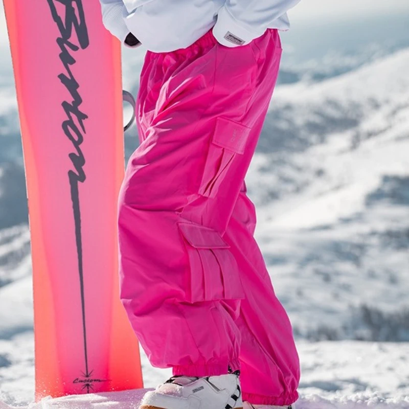 

Couple Outdoors 3L Snowboard Pants Men Women Waterproof Insulated Ski Trousers Plus Size Warm Bright Color Winter Sports Gear