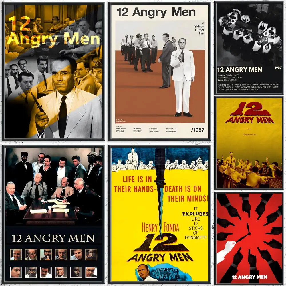 Classic Movie 12 Angry Men Poster HD Waterproof Self-Adhesive Wall Art – Multi-Scene Use, Top Gift Pick