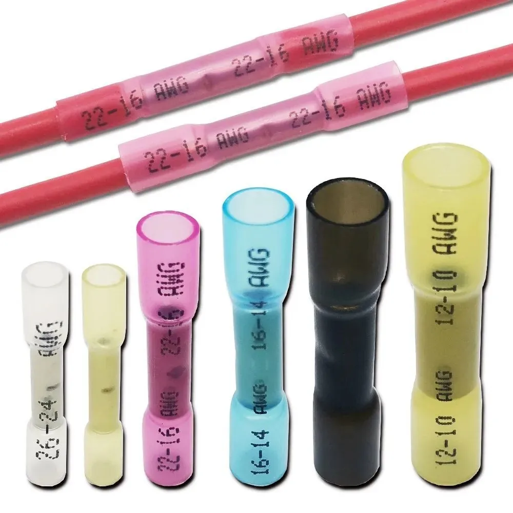 Waterproof Insulated Heat Shrink Butt Connectors BHT1.25 - Underwater Wire Splice Terminal, MOQ 100 Pcs